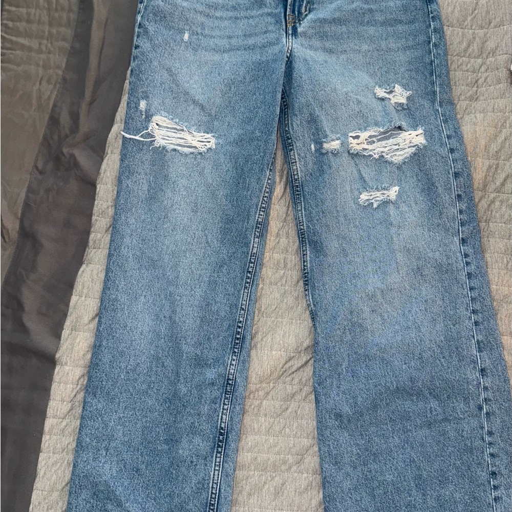 H&M High Waisted Wide Leg Jeans